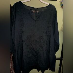 Intro. Black Embroidered Tunic